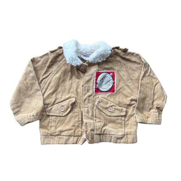 Vintage Corduroy Cotton Bomber Pilot's Jacket 12 Mo - Picture 1 of 4